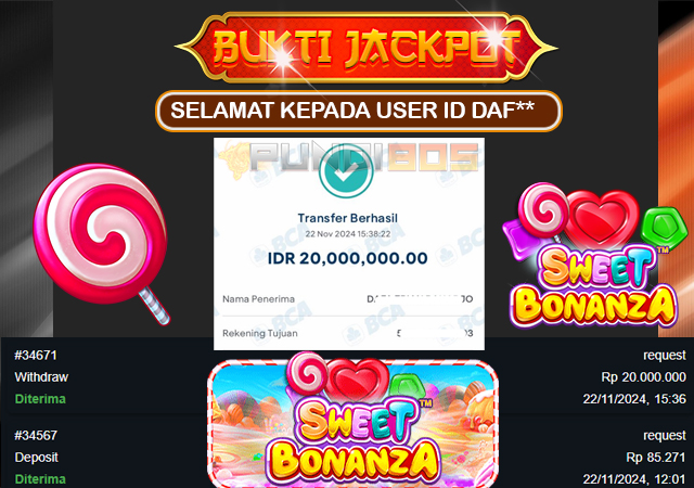 Selamat Kepada ID DAF** Jackpot 20juta