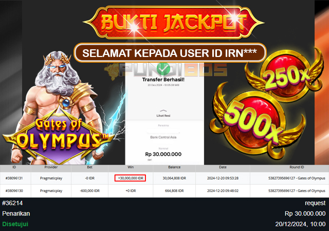 Selamat Kepada ID IRN*** Berhasil JP 30jt