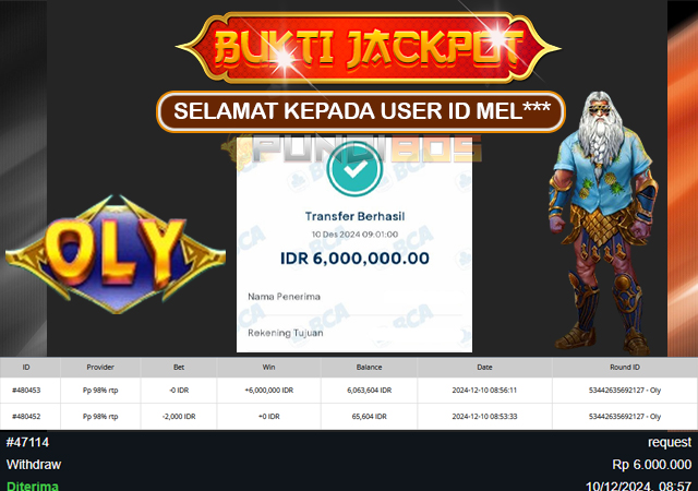 Selamat Kepada ID MEL*** Berhasil JP di game baru