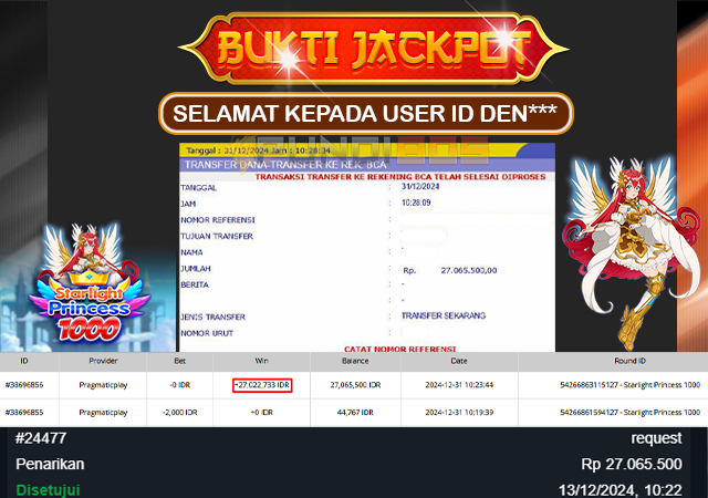 Selamat Kepada ID DEN*** Berhasil JP 27jt