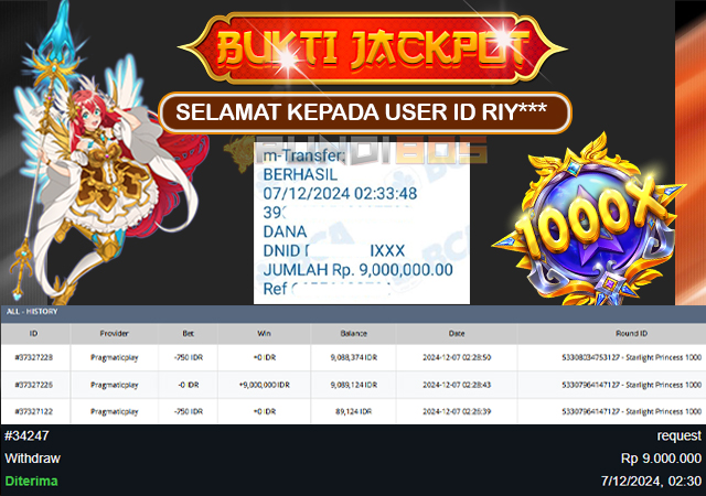 Selamat Kepada ID RIY*** Berhasil maxwin