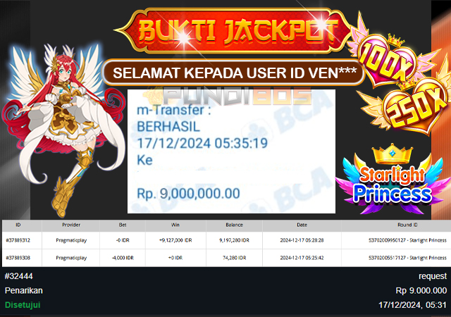 Selamat Kepada ID VEN*** Berhasil Mendapatkan JP