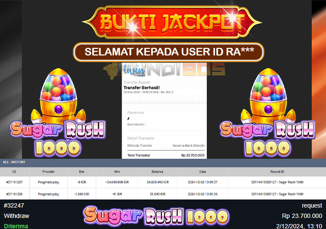 Selamat Kepada id RA*** berhasil maxwin