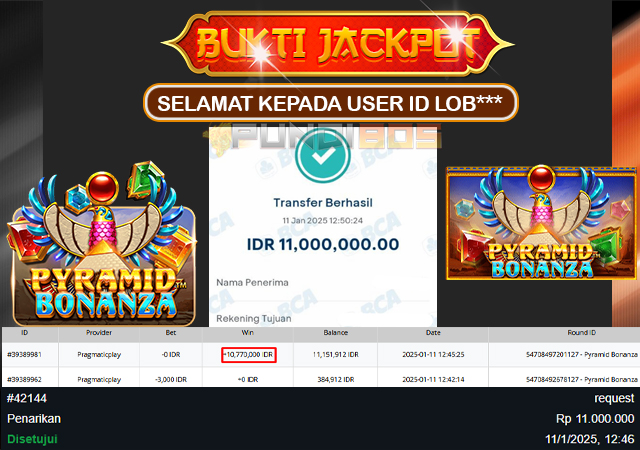 Selamat Kepada ID LOB*** Berhasil JP